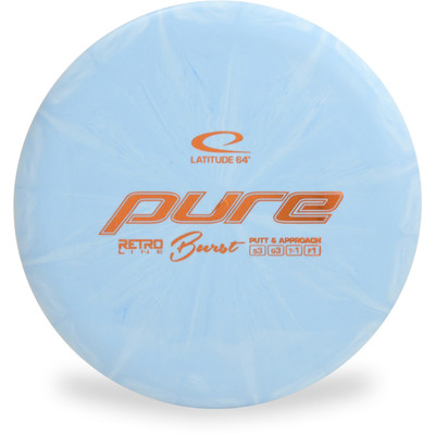 Latitude 64 RETRO BURST PURE Disc Golf Putter & Approach blue front view