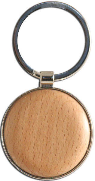 WOOD DISC GOLF MINI KEYCHAIN TROPHY OR CLUB TAGS - METAL OUTER -BLANK